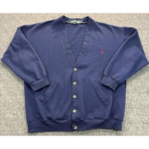 Knights of Round Table Sweater Mens 1X Cardigan Button Up Embroidered